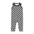 Black & White Checkerboard baby romper