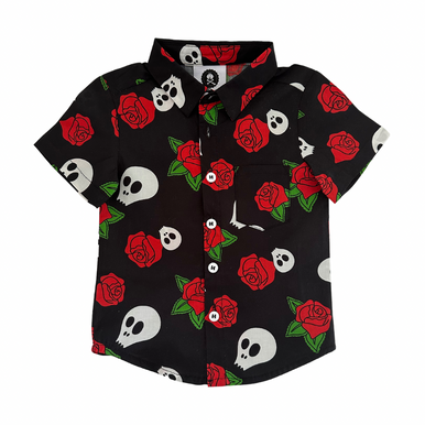 Skull & Rose button shirt