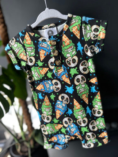 Ice cream skull romper