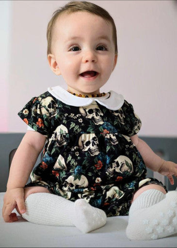 Garden skulls romper
