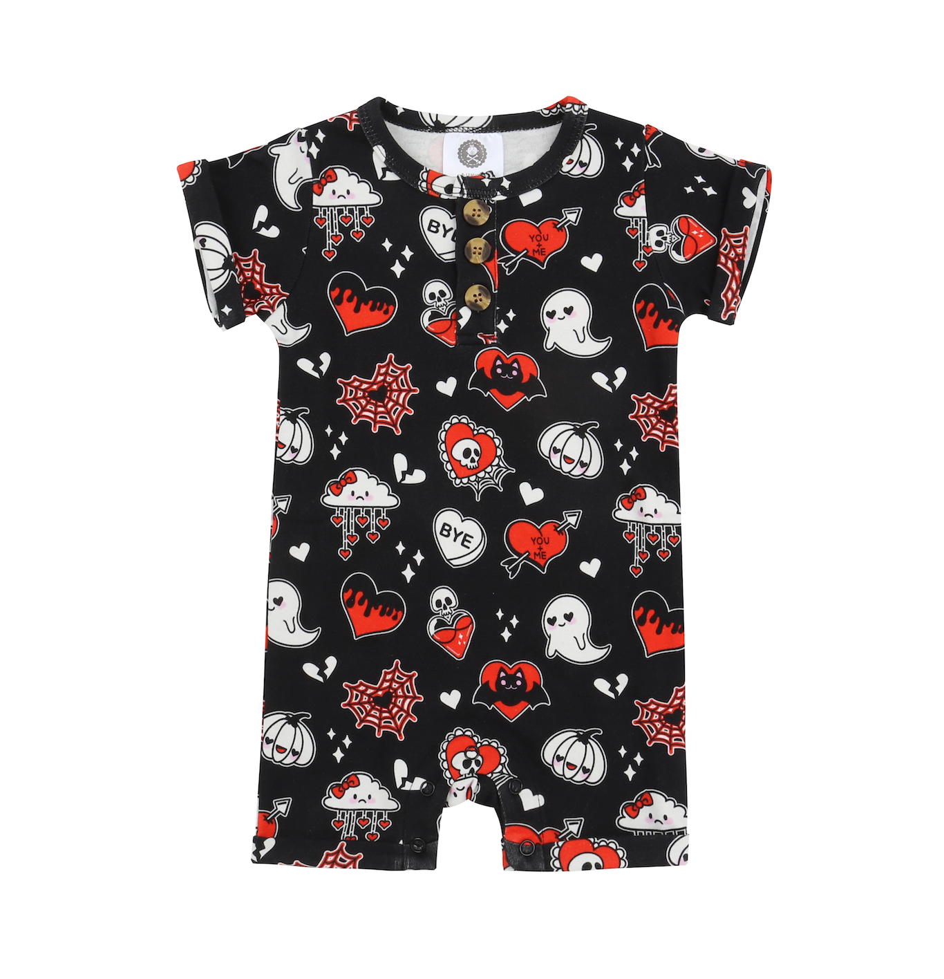 Heart & Cobweb shortie romper