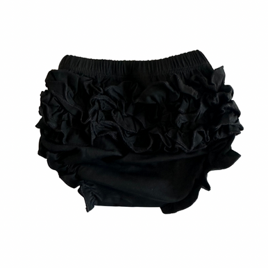Black baby ruffle bloomers