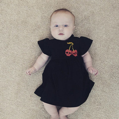 Cherry skull dress black Metallimonsters Cherry skull dress black Metallimonsters