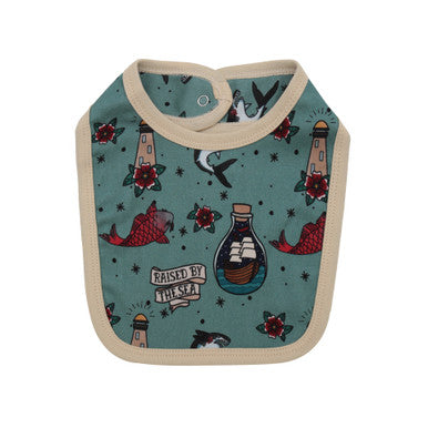 Raised by the sea green Bib 
