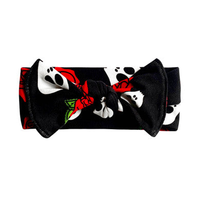 Skull & Rose baby headband
